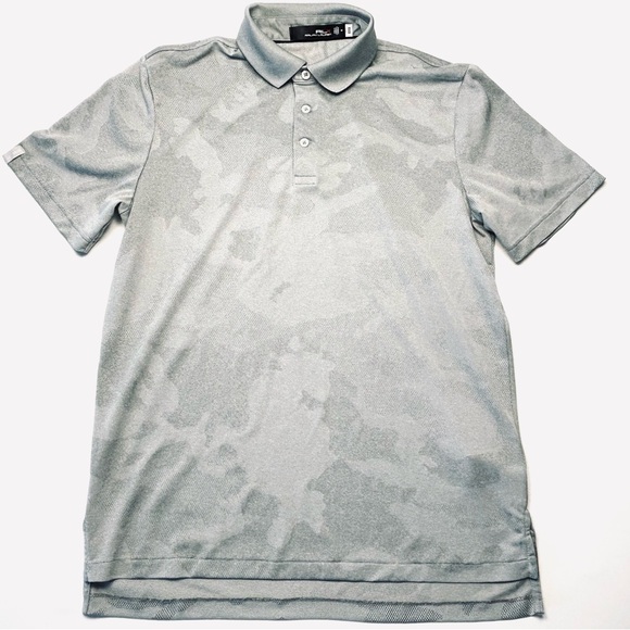 Ralph Lauren RLX Men's Performance Golf Polo Mesh Gray Camo Med EUC - Picture 2 of 15